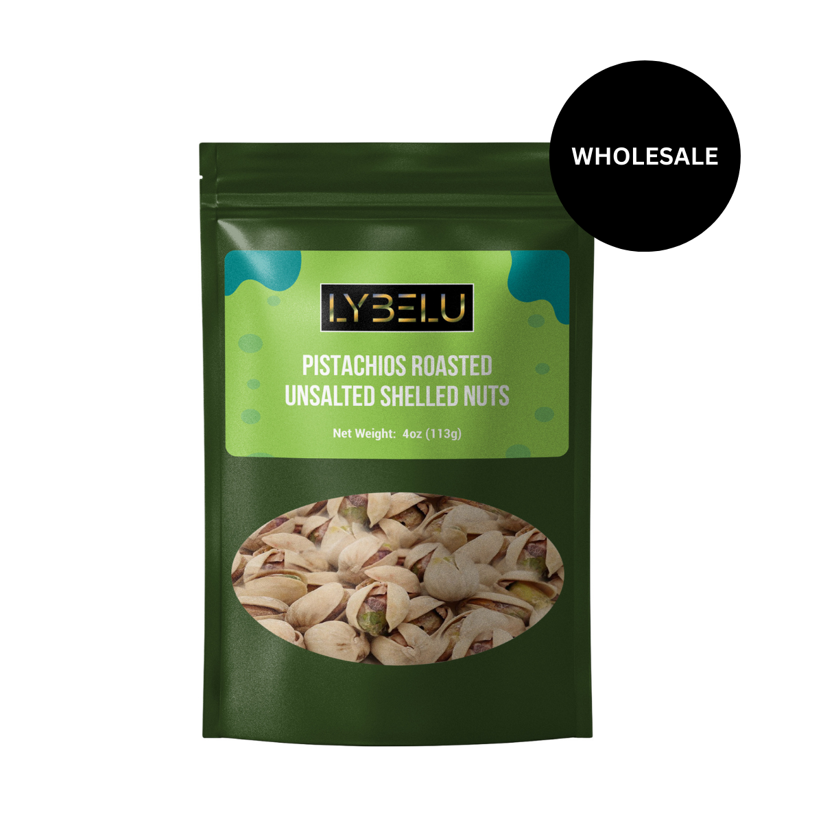 Pistachios Roasted Unsalted Shelled Nuts – 4oz