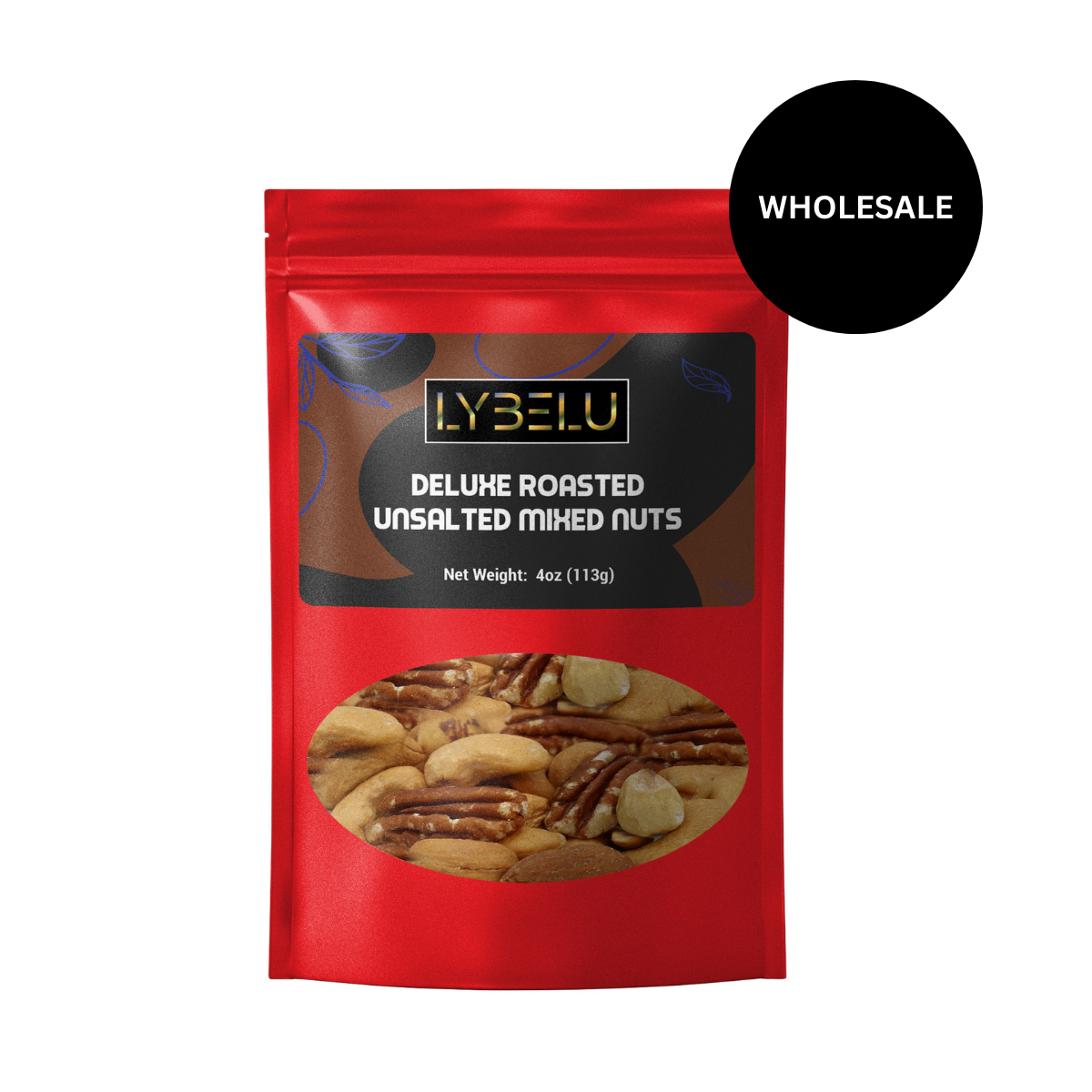Deluxe Roasted Unsalted Mixed Nuts – 4oz