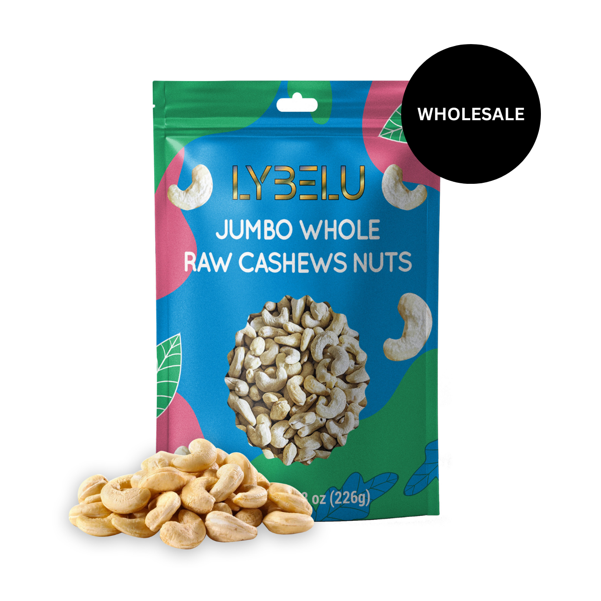 Jumbo Whole Raw Cashews Nuts – 8oz